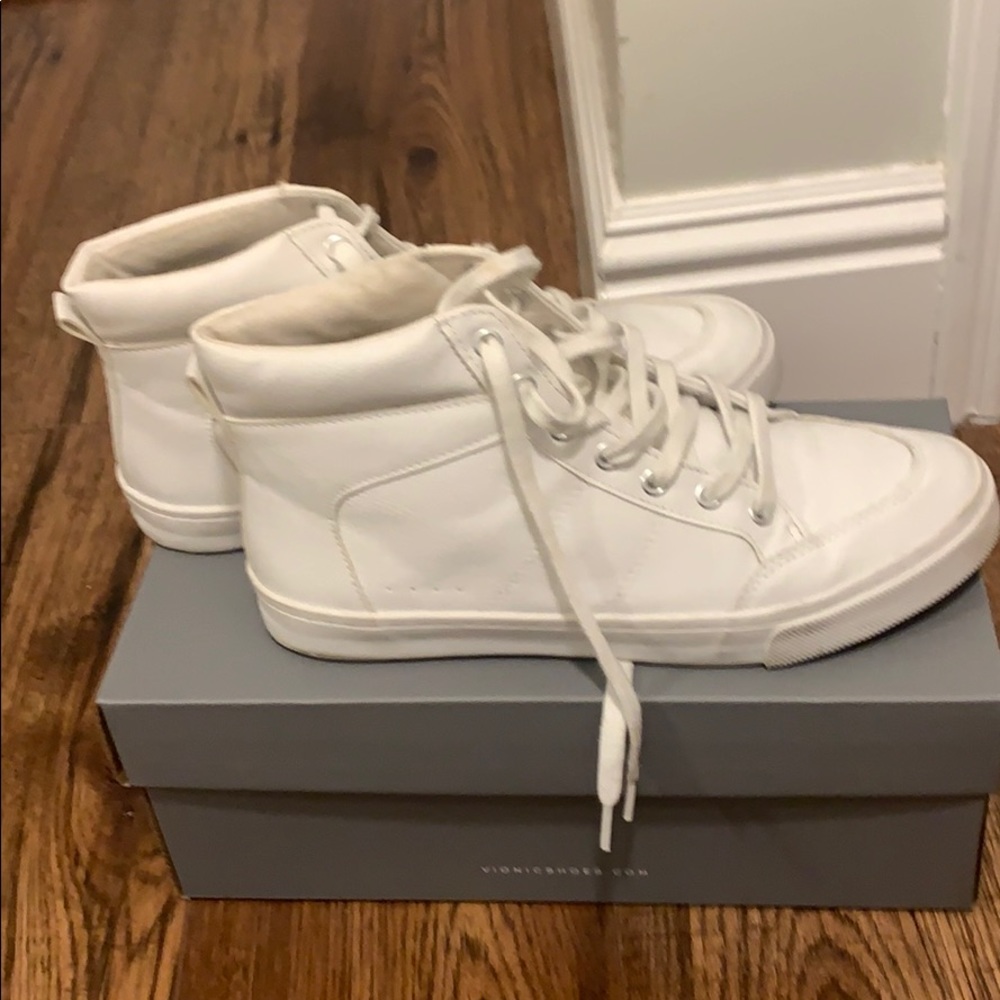 Old Navy White Faux Leather High Tops